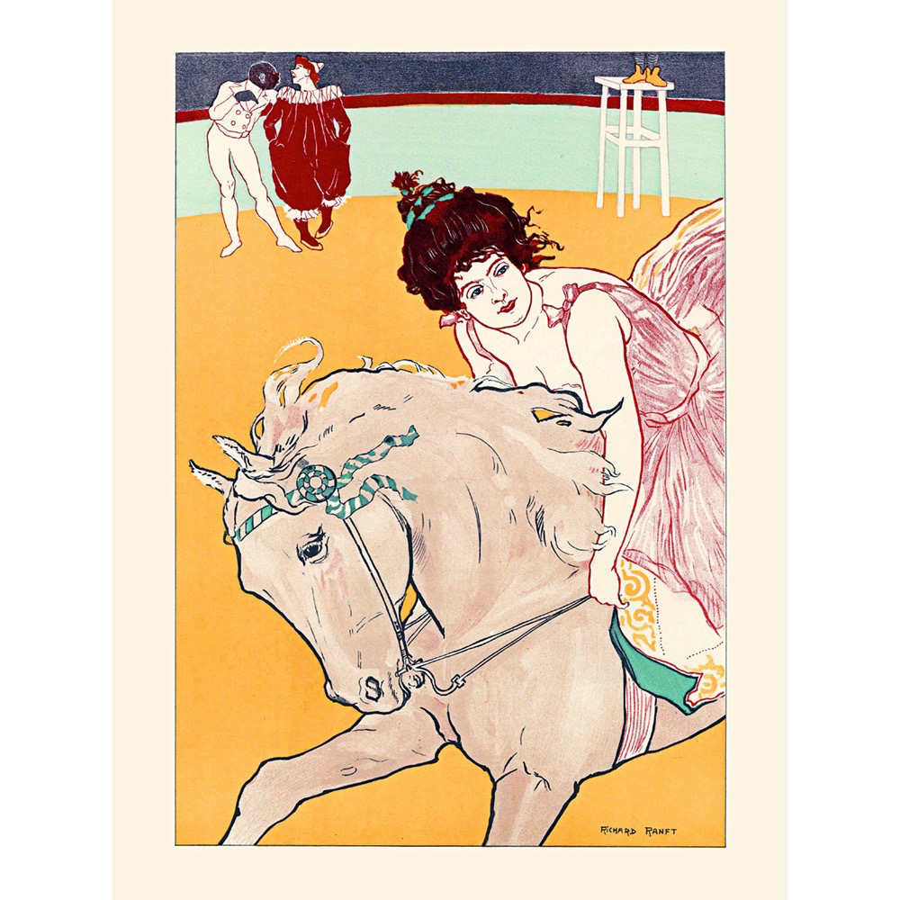 L'Écuyère — Vintage Circus Equestrienne & Horse Art Print