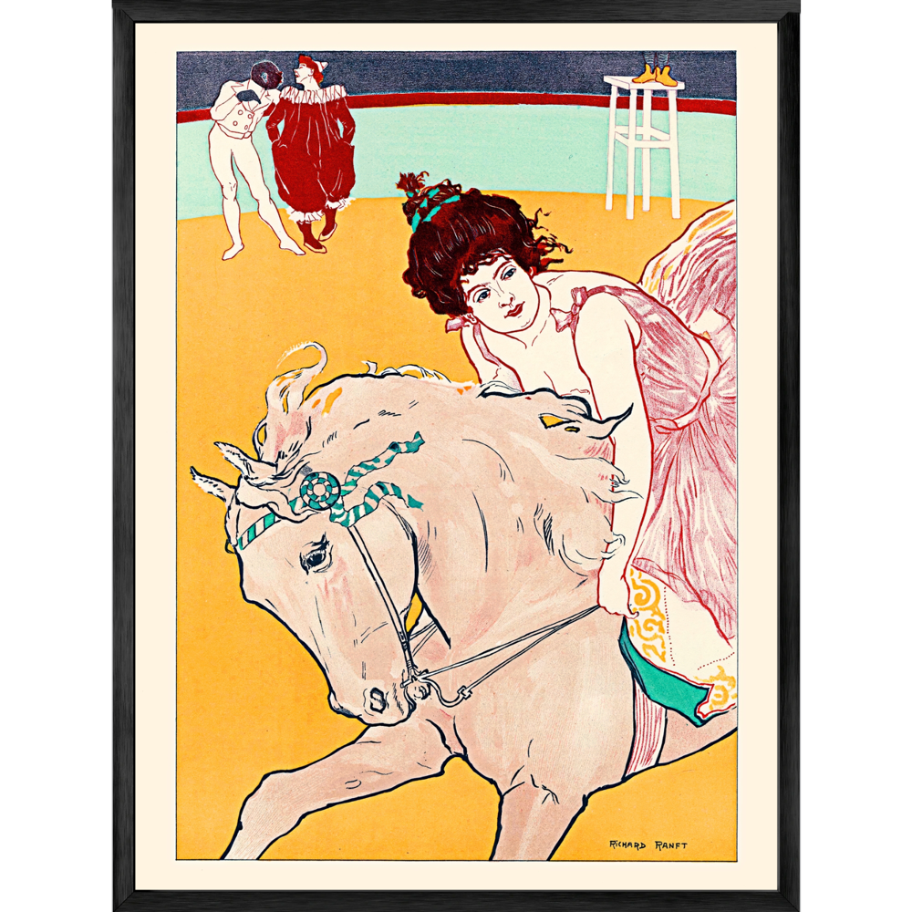 L'Écuyère — Vintage Circus Equestrienne & Horse Art Print