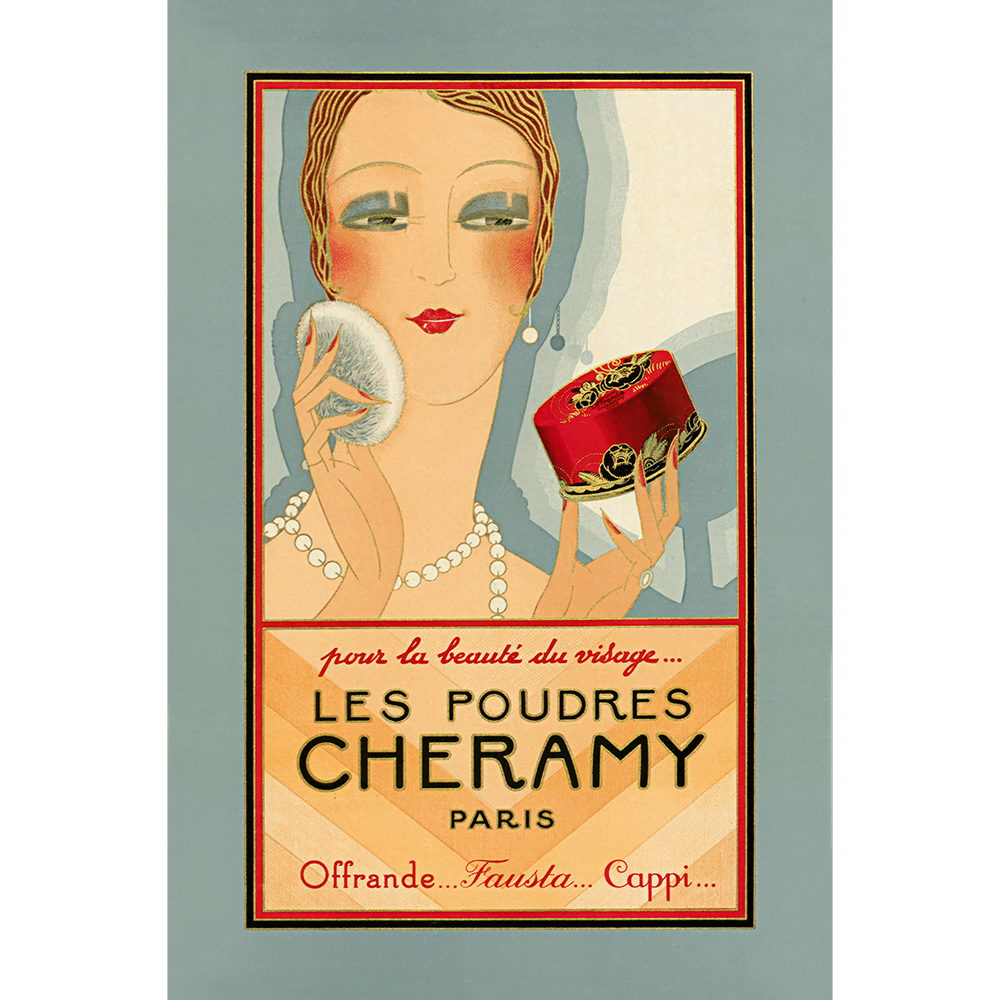 Les Poudres Cheramy—Art Deco Powder Advertisement Print