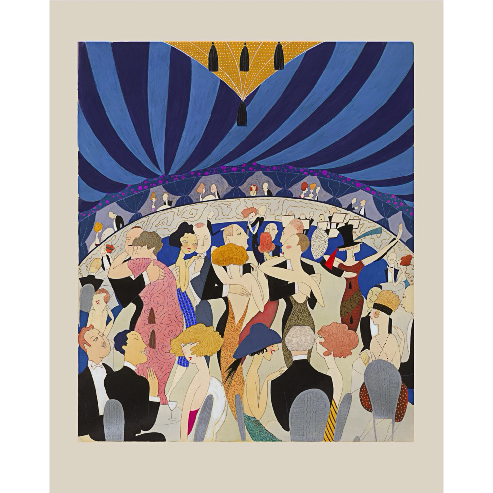 The Nightclub Dance — 1921 Jazz Age Art Deco Party Print
