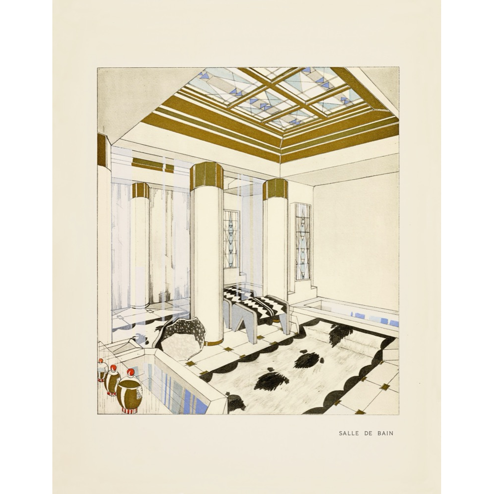 Paris 1925 - Salle De Bain — French Art Deco Bathroom Print, Paris 1925