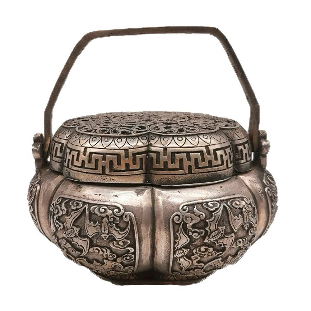 Silver Finish Alloy Ornate Incense Burners