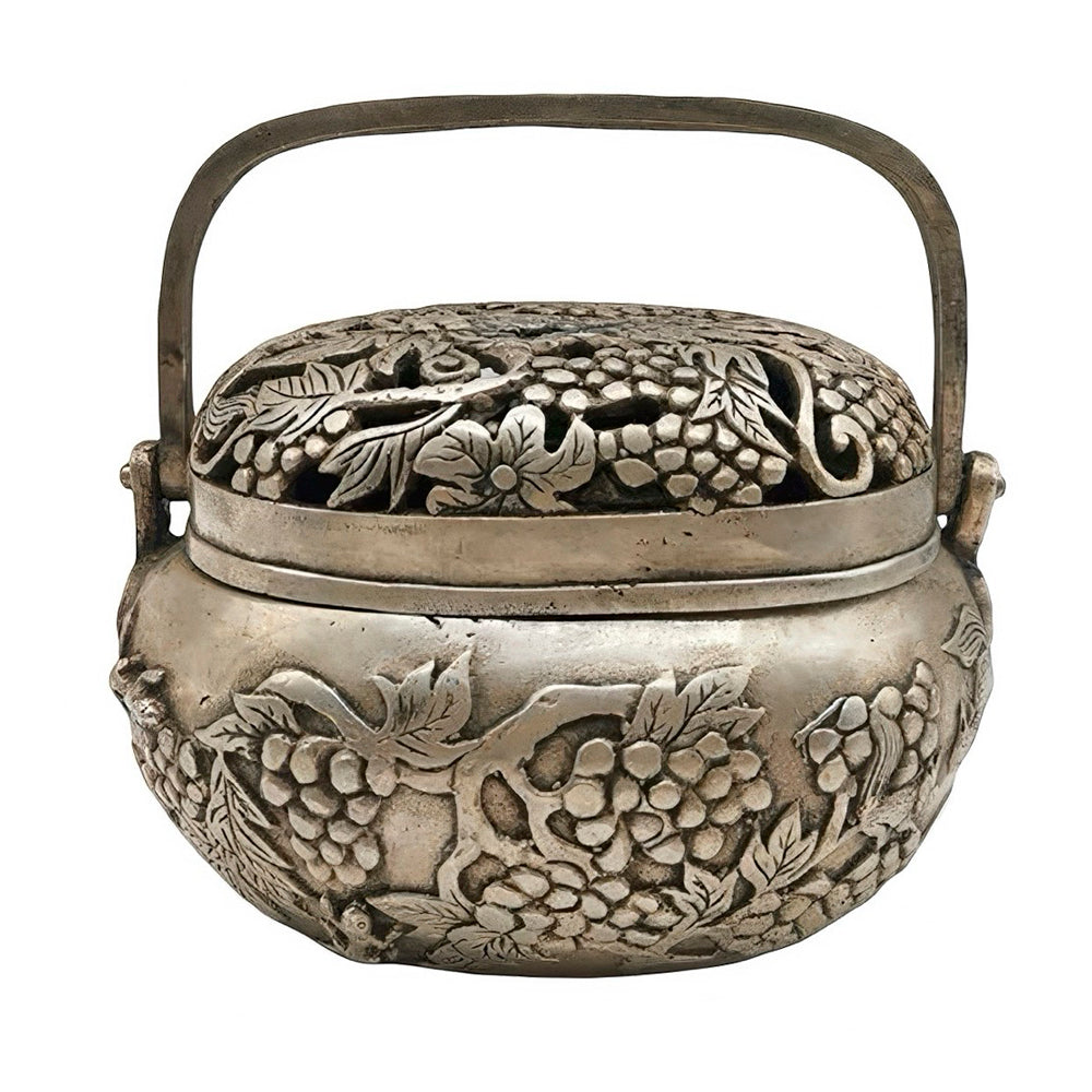 Silver Finish Alloy Ornate Incense Burners