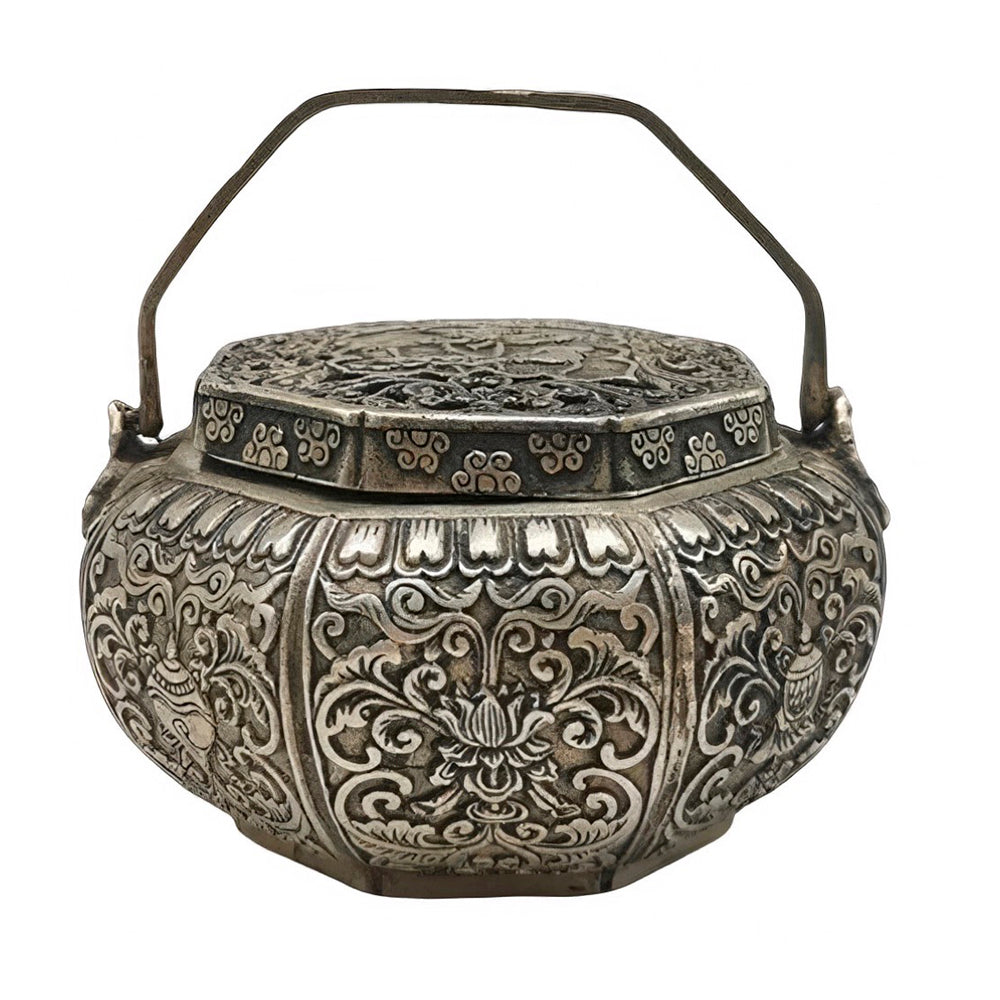 Silver Finish Alloy Ornate Incense Burners