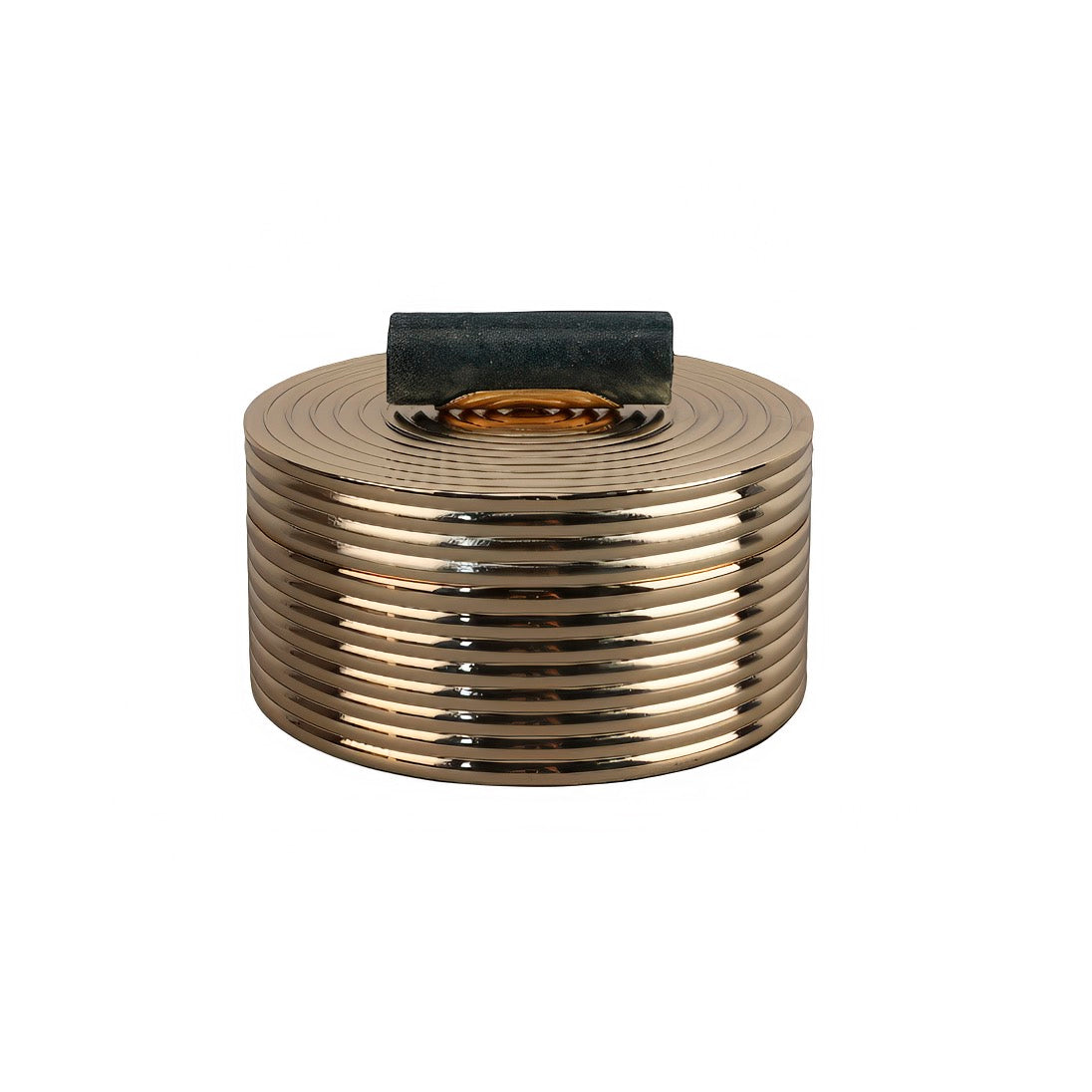 Artisan Brass Boxes with Jade Green Handles