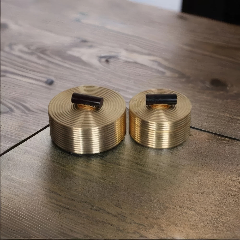 Artisan Brass Boxes with Jade Green Handles