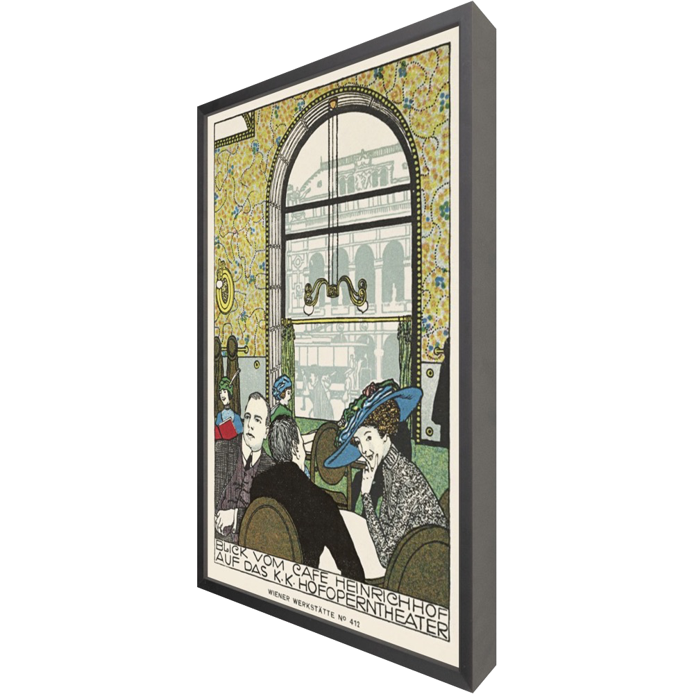 ◆ View From The Cafe - custom frame (non-returnable)