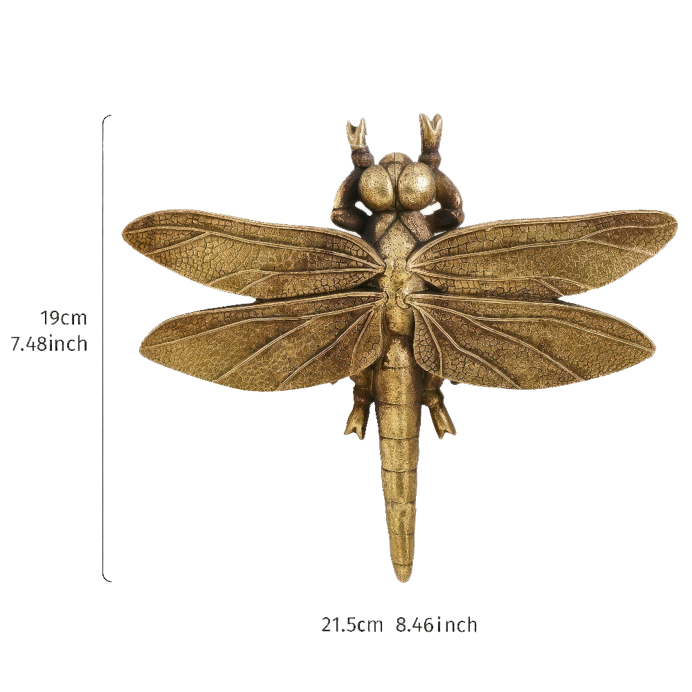 Golden Dragonfly Wall Pendant