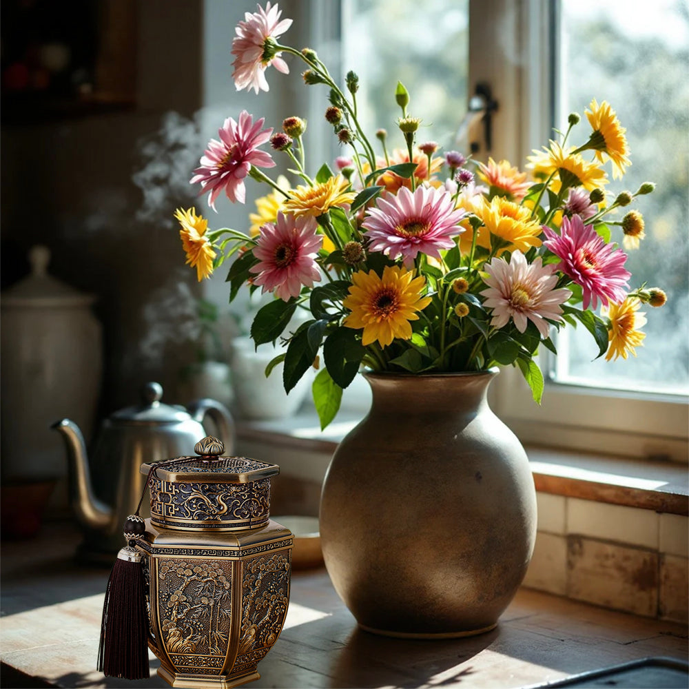 Chinoiserie-Inspired Tea Canister