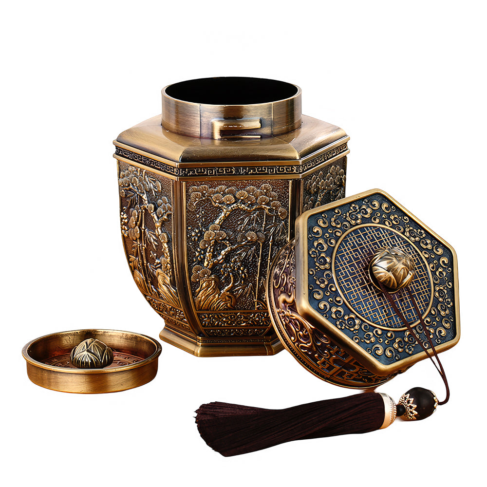 Chinoiserie-Inspired Tea Canister