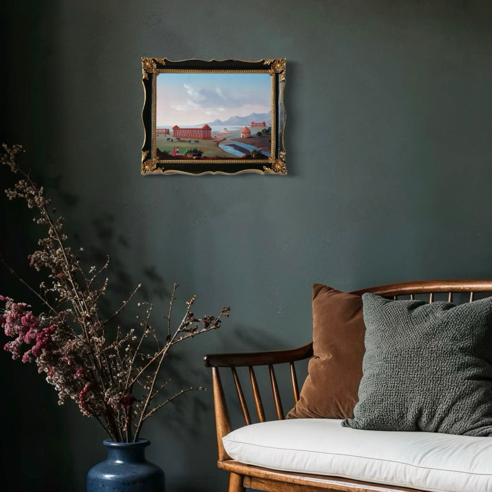 Baroque in Black and Gold Frame
