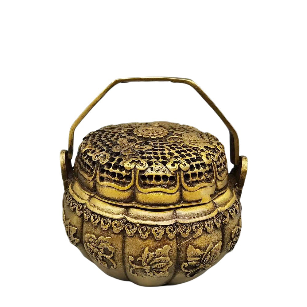 Small Chinese Butterfly Brass Incense Burner