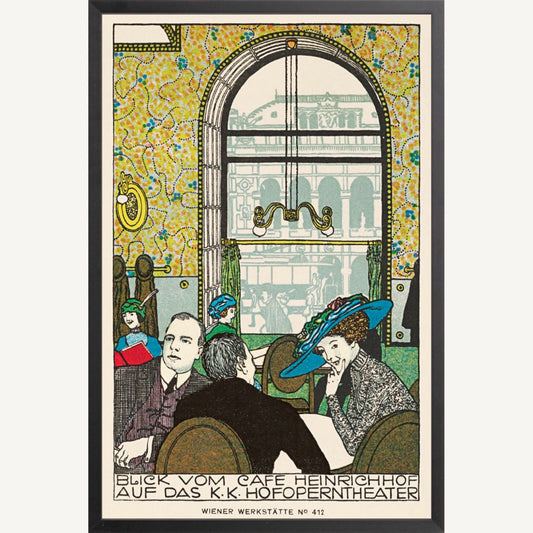 ◆ View From The Cafe - custom frame (non-returnable)