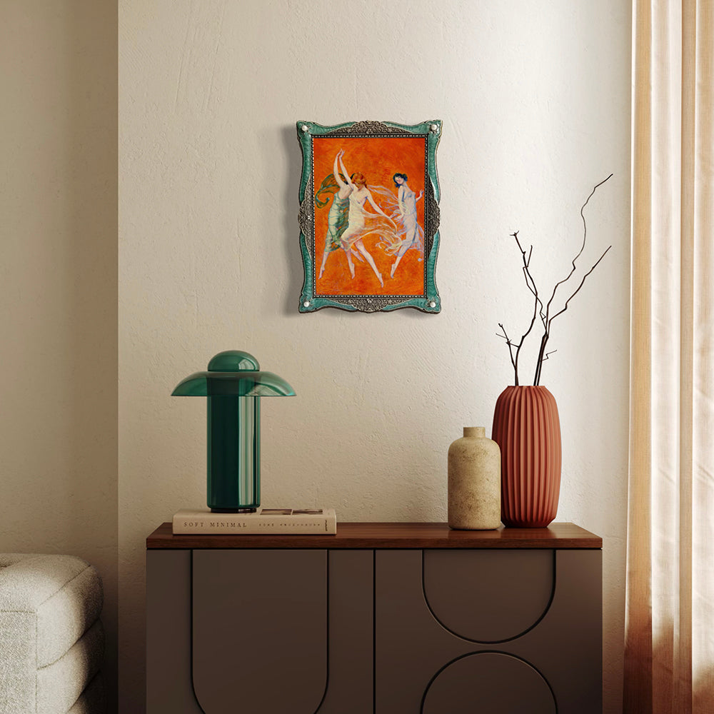 Antique Jade Green Revival Frame