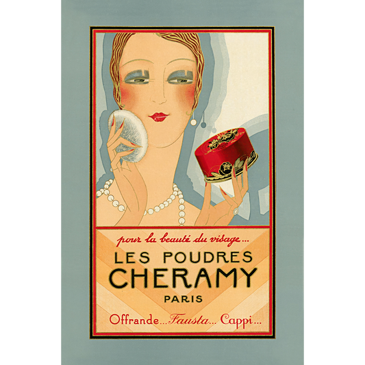 Les Poudres Cheramy—Art Deco Powder Advertisement Print