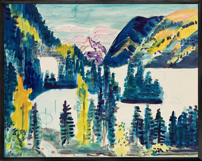 ◇  Mountain Landscape with Pine Trees