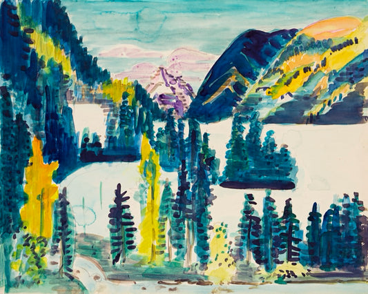 ◇  Mountain Landscape with Pine Trees