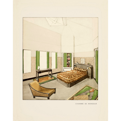 Paris 1925: Chambre De Monsieur — French Art Deco Bedroom Print, Paris 1925