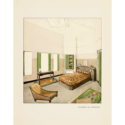 Paris 1925: Chambre De Monsieur — French Art Deco Bedroom Print, Paris 1925