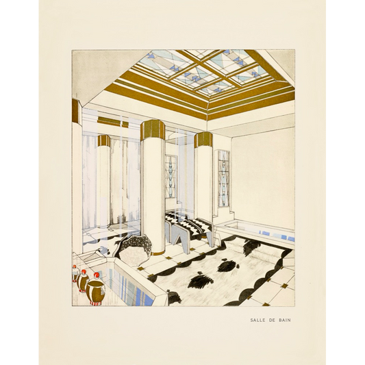 Paris 1925 - Salle De Bain — French Art Deco Bathroom Print, Paris 1925