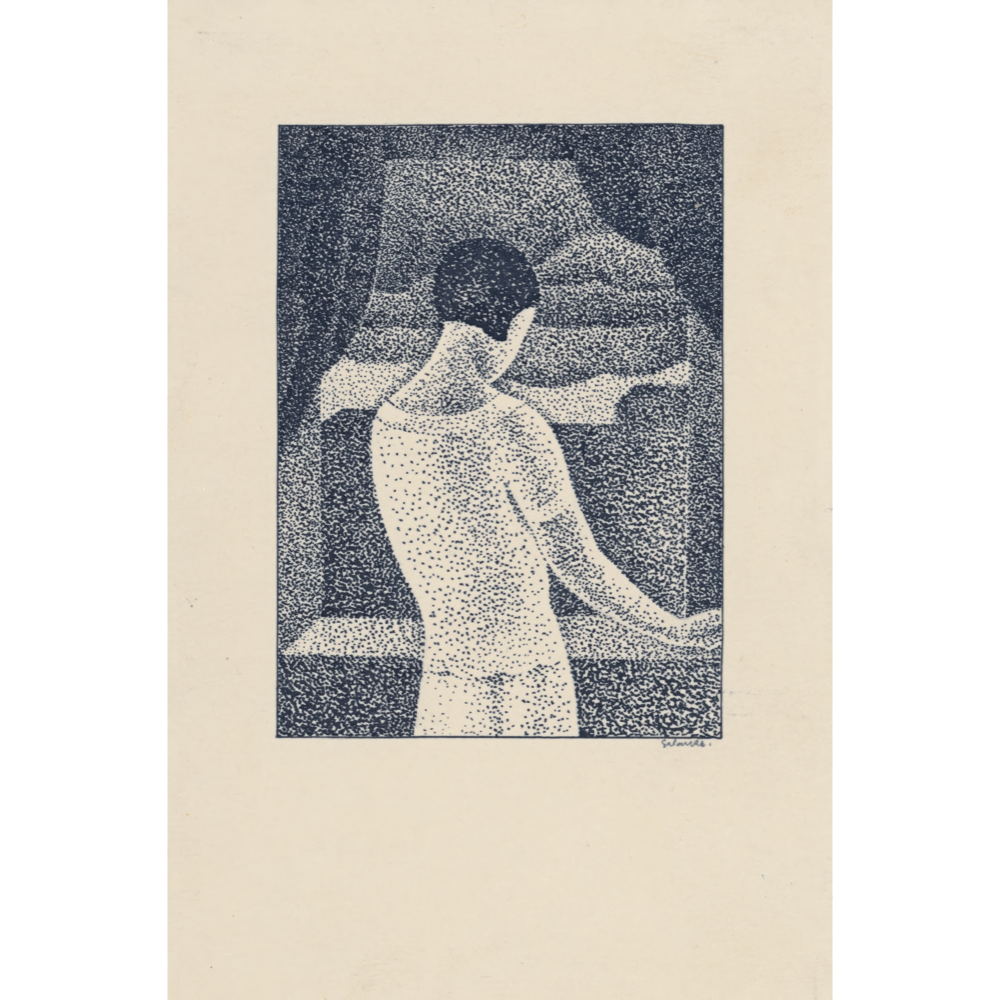 Pointillist Nude / Rear Figure Study