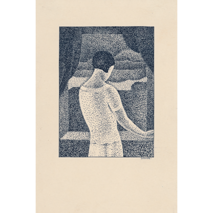 Pointillist Nude / Rear Figure Study