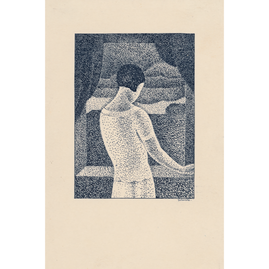 Pointillist Nude / Rear Figure Study