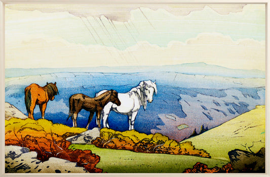 ◆  Ponies At Dartmoor - custom frame (non-returnable)