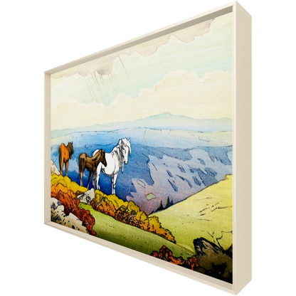 ◆  Ponies At Dartmoor - custom frame (non-returnable)