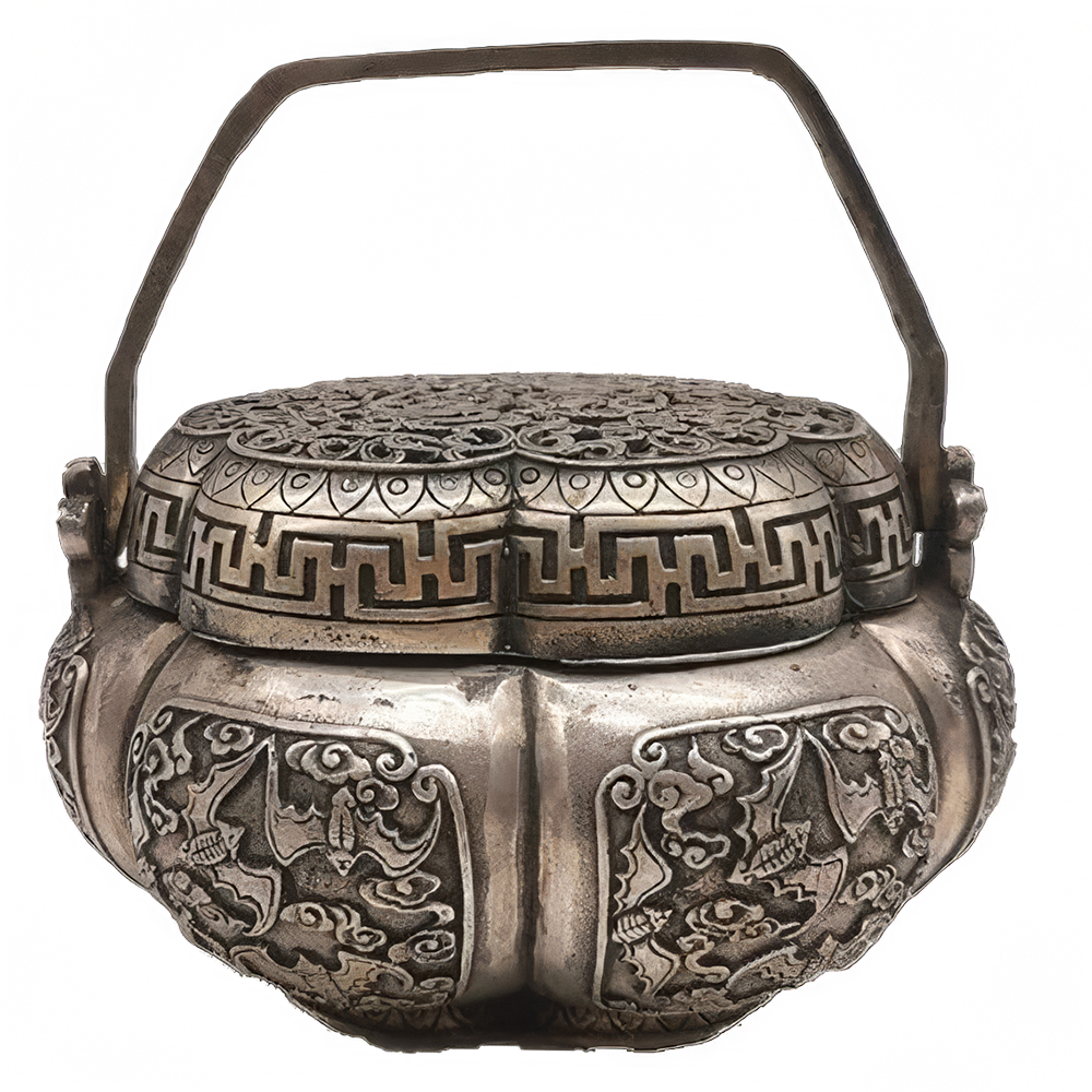 Silver Finish Alloy Ornate Incense Burners