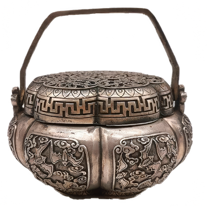 Silver Finish Alloy Ornate Incense Burners