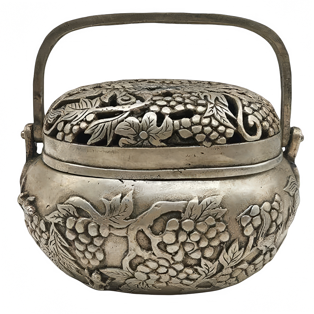 Silver Finish Alloy Ornate Incense Burners