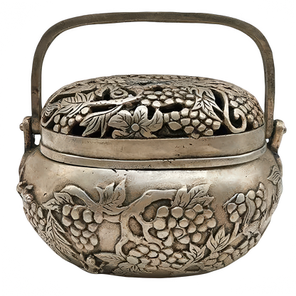 Silver Finish Alloy Ornate Incense Burners
