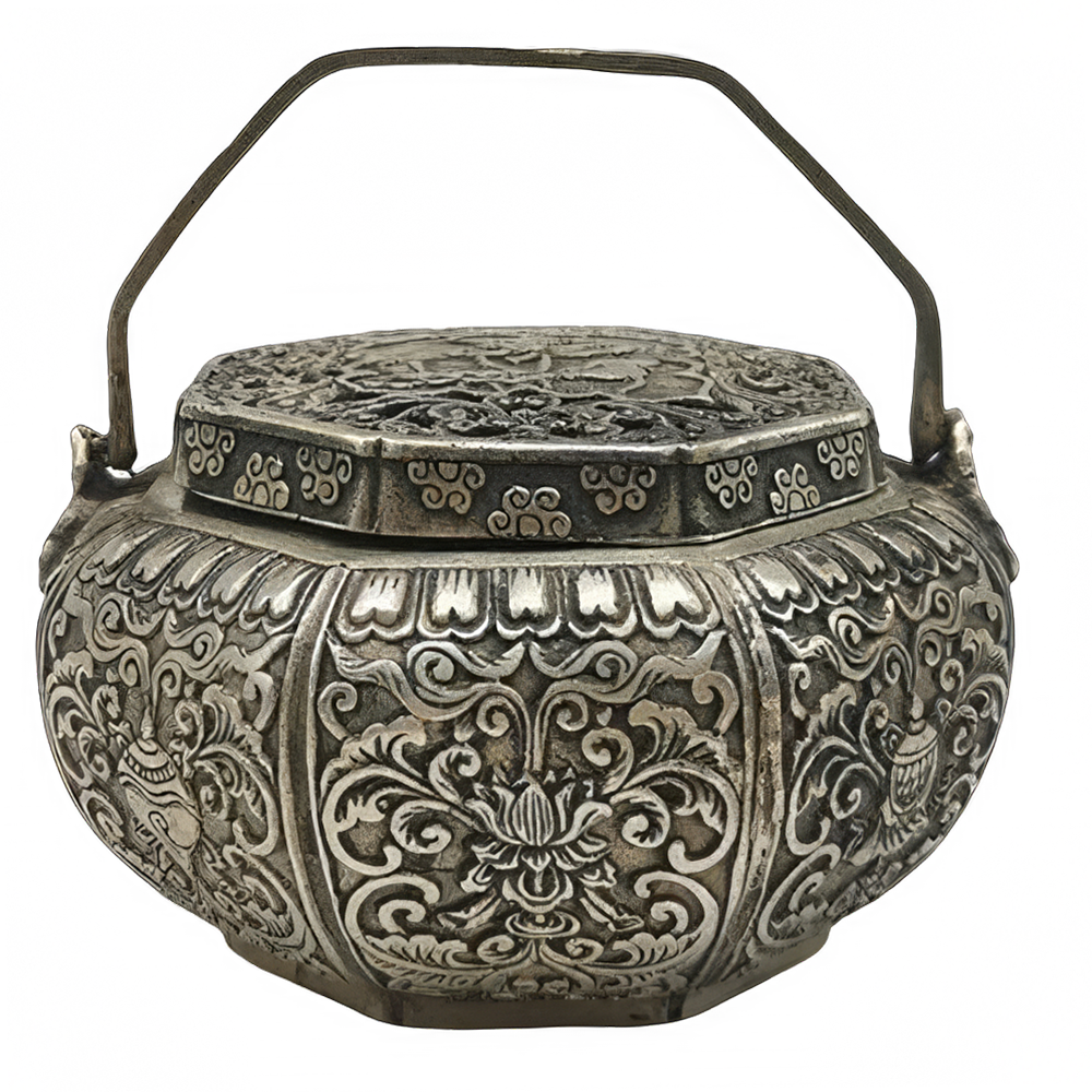 Silver Finish Alloy Ornate Incense Burners
