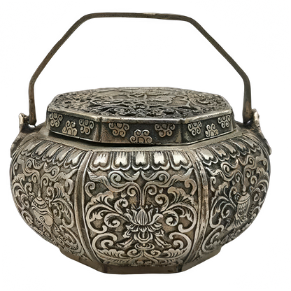 Silver Finish Alloy Ornate Incense Burners