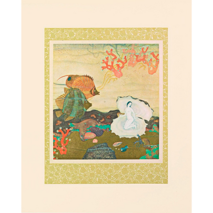 The Birth of the Pearl (c. 1920) Art Nouveau Fine Art Print | Mythological Underwater Wall Art