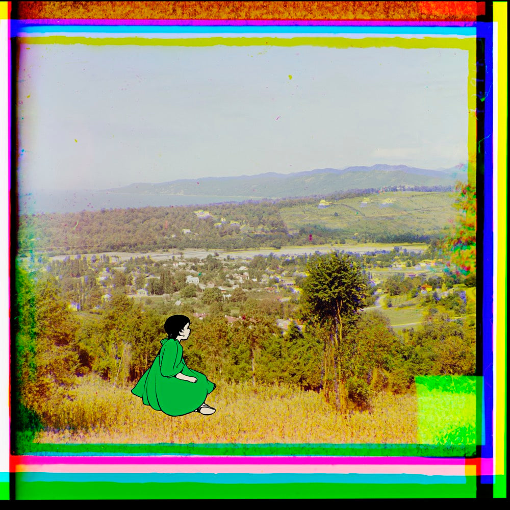 View — Girl in Green x Vintage Landscape Photography