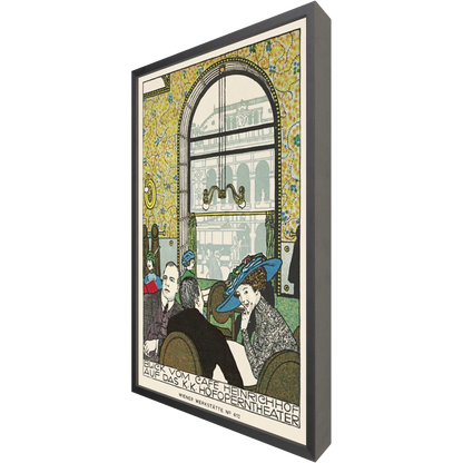 ◆ View From The Cafe - custom frame (non-returnable)