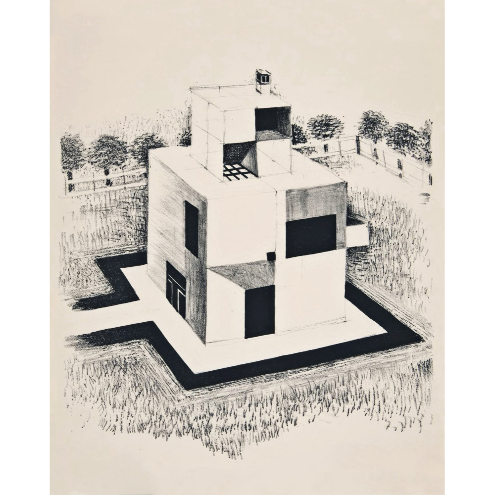 Haus des weißen Mannes (Premium German etching paper)