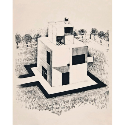 Haus des weißen Mannes (Premium German etching paper)