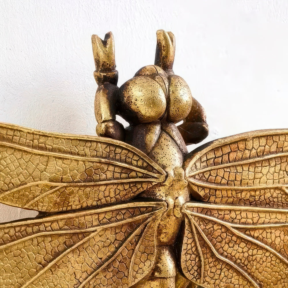 Golden Dragonfly Wall Pendant