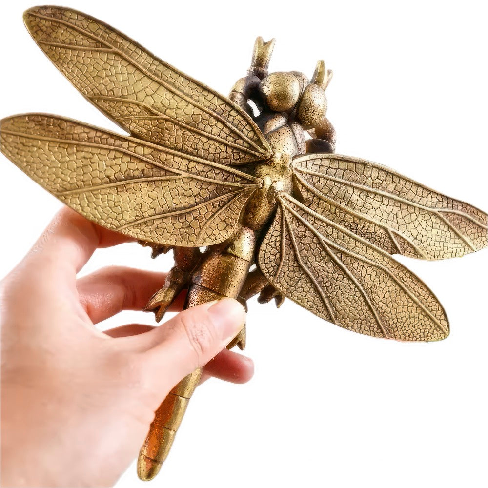 Golden Dragonfly Wall Pendant