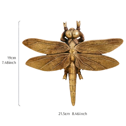 Golden Dragonfly Wall Pendant