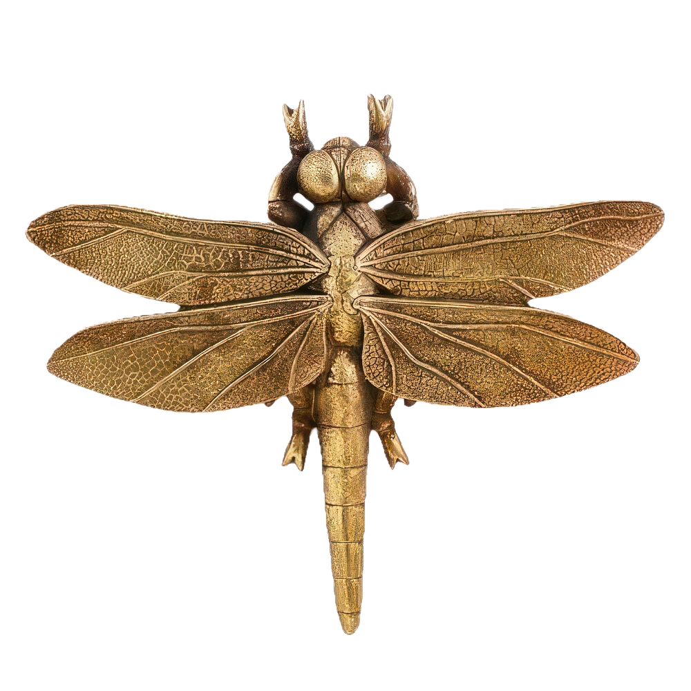 Golden Dragonfly Wall Pendant