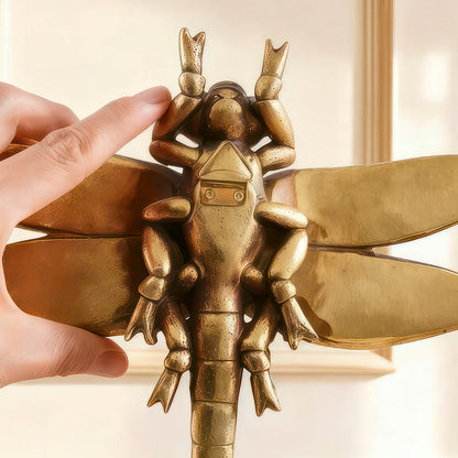 Golden Dragonfly Wall Pendant