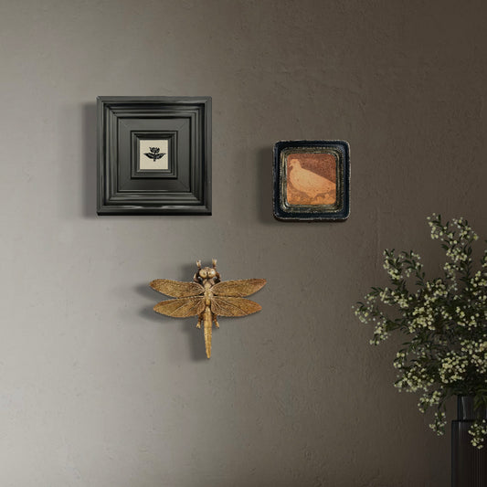 Golden Dragonfly Wall Pendant