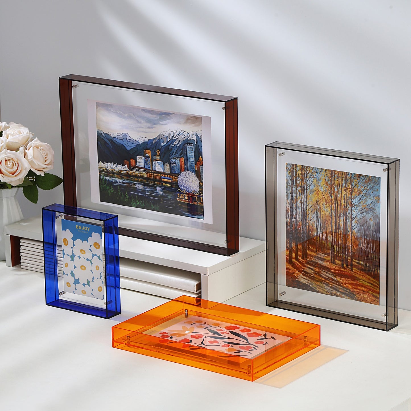 Acrylic Photo Frame Table 6 Inch Light Luxury Transparent Diy Decorative Painting Mounted Color Large Size Wall Frame Wholesale
