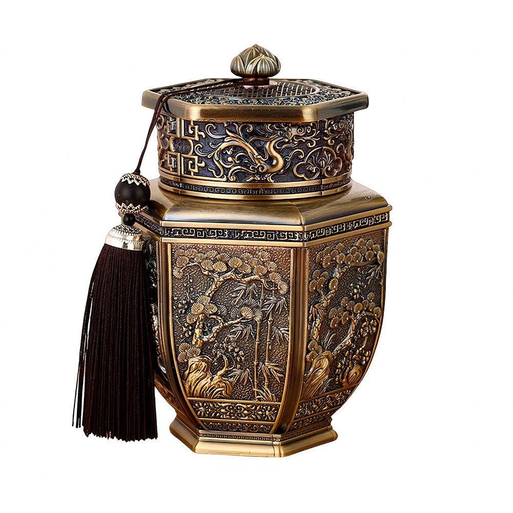 Chinoiserie-Inspired Tea Canister