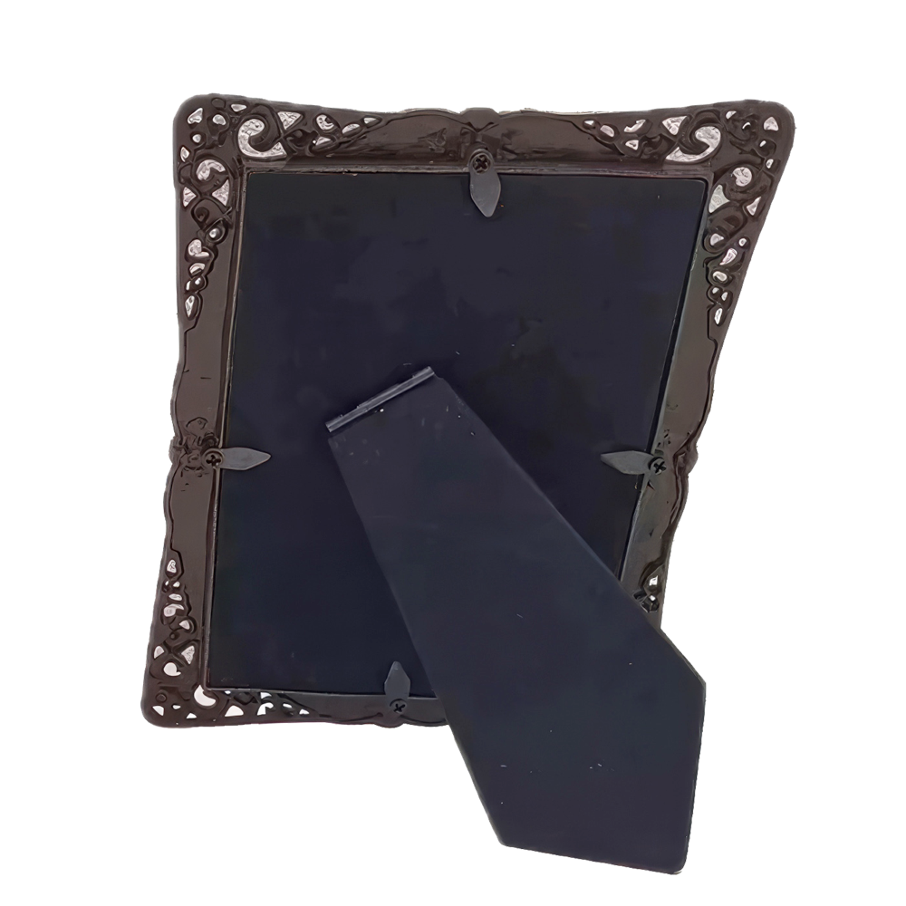 Opulent Art Nouveau Style Photo Frame with Green Accents