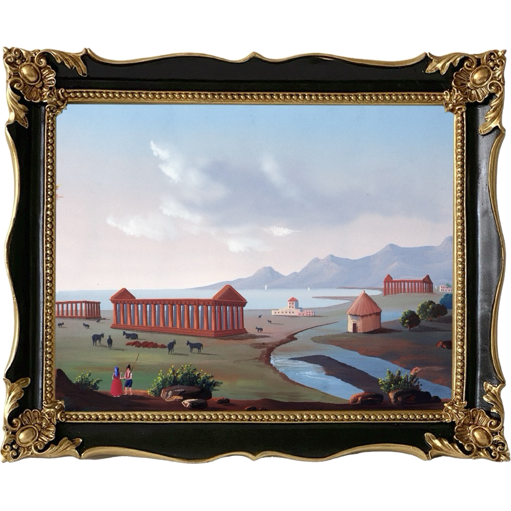 Baroque in Black and Gold Frame